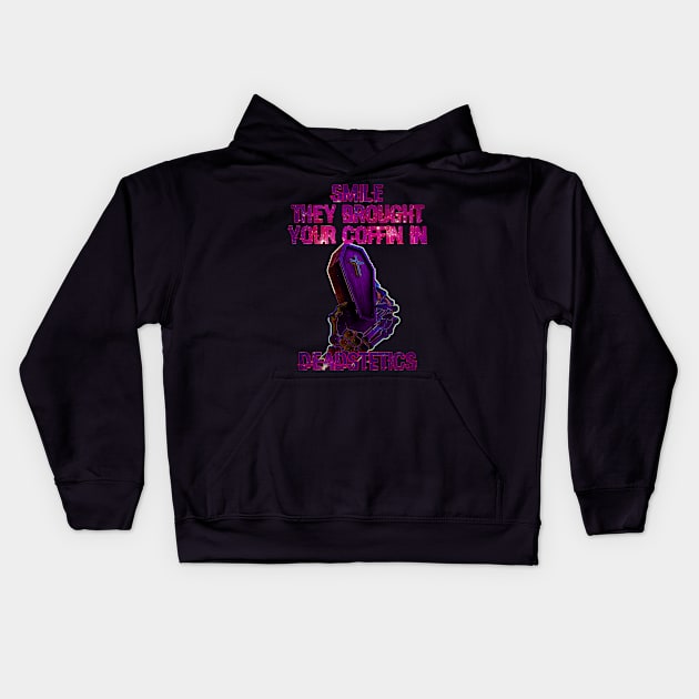 DEADSTETICS Coffin Print Kids Hoodie by DepartFromMeArtistry